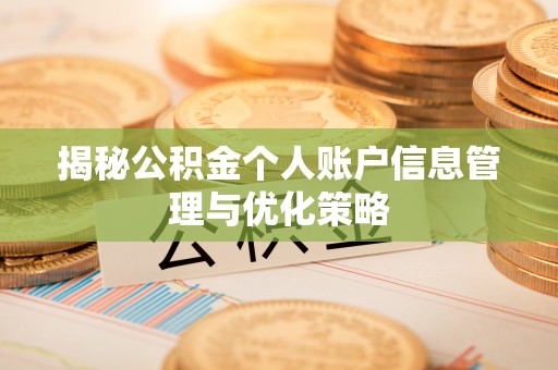 南通揭秘公积金个人账户信息管理与优化策略